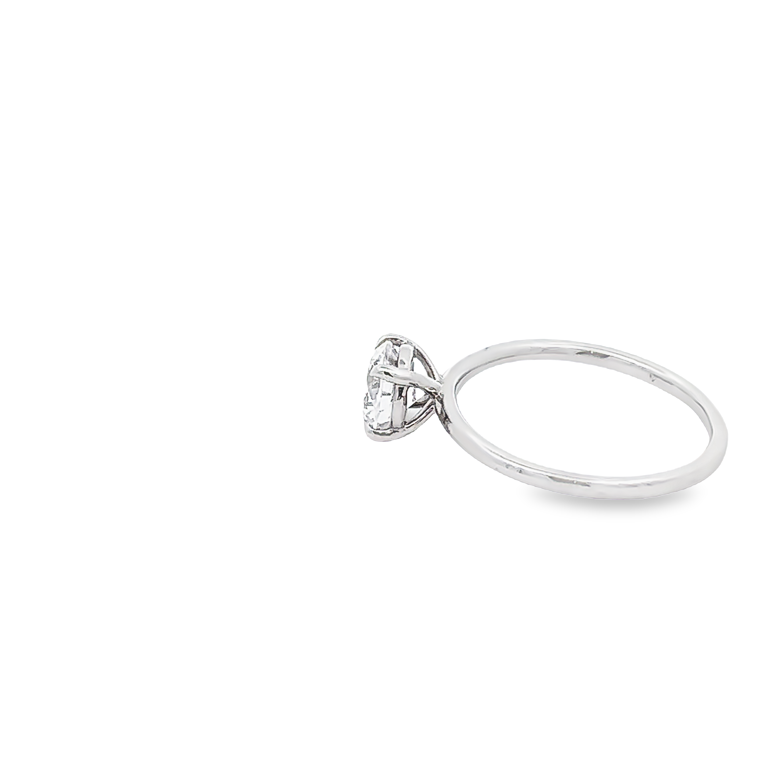 14k White Gold Semi Mount Engagement Ring