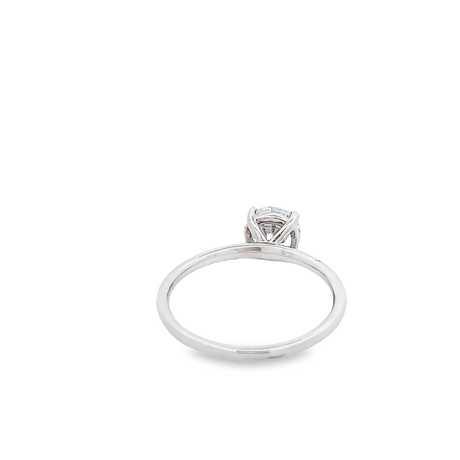 14k White Gold Semi Mount Engagement Ring