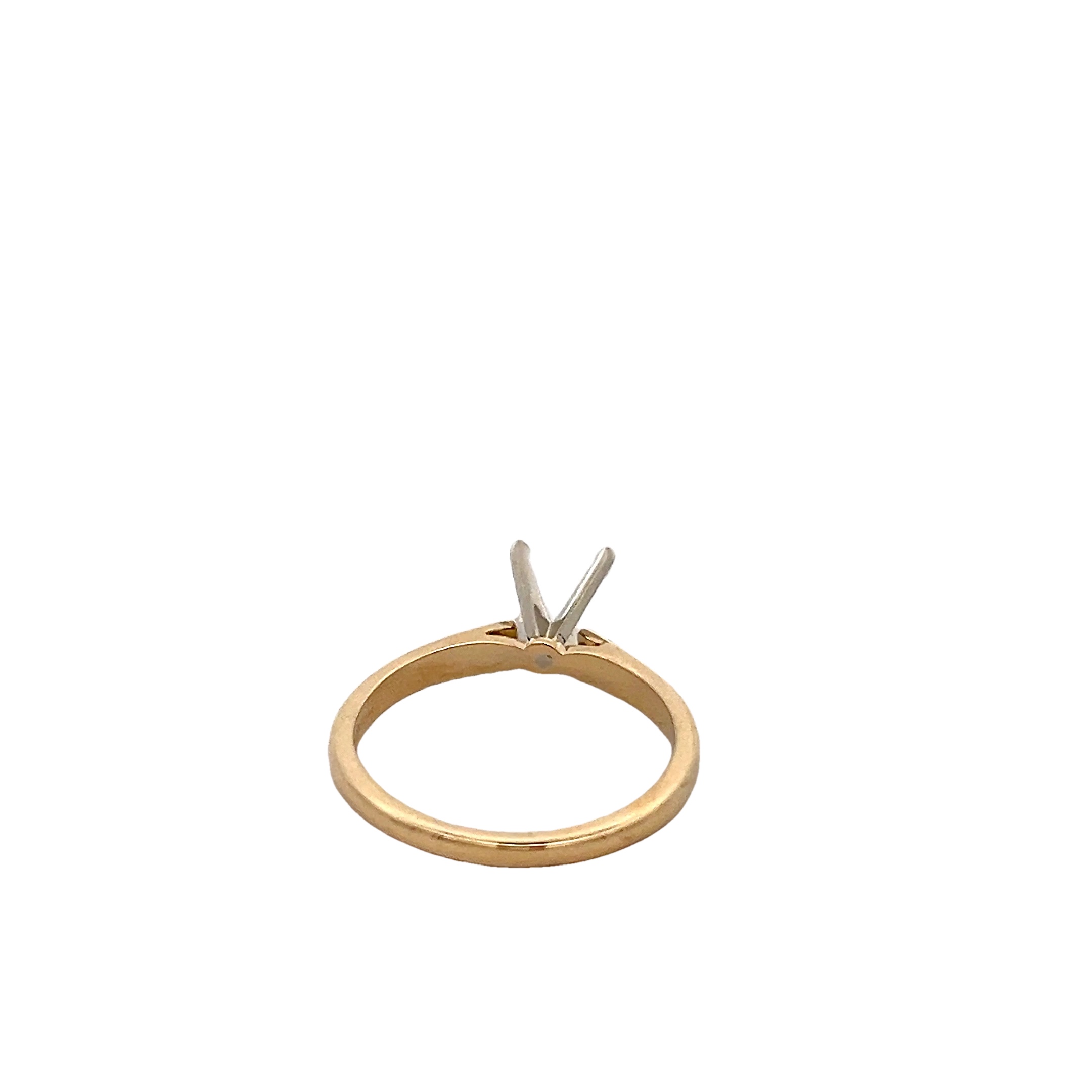 14k Yellow Gold Semi Mount Engagement Ring