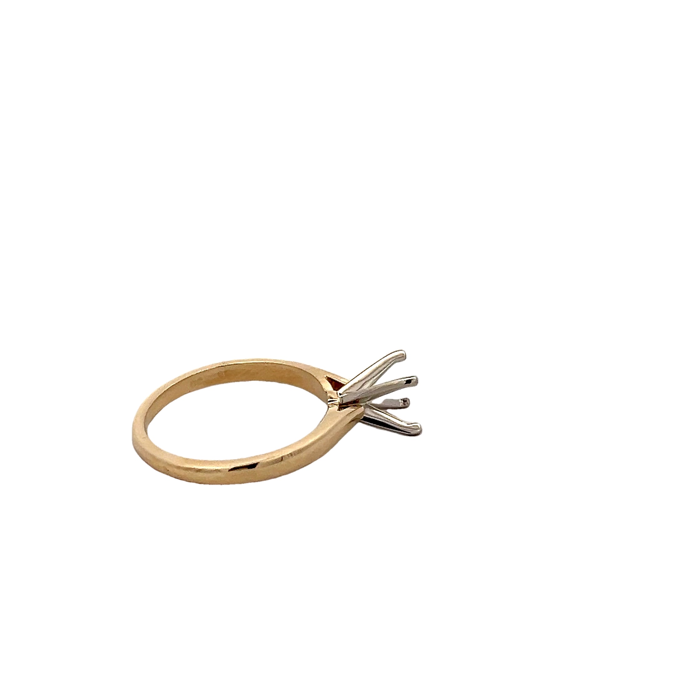 14k Yellow Gold Semi Mount Engagement Ring