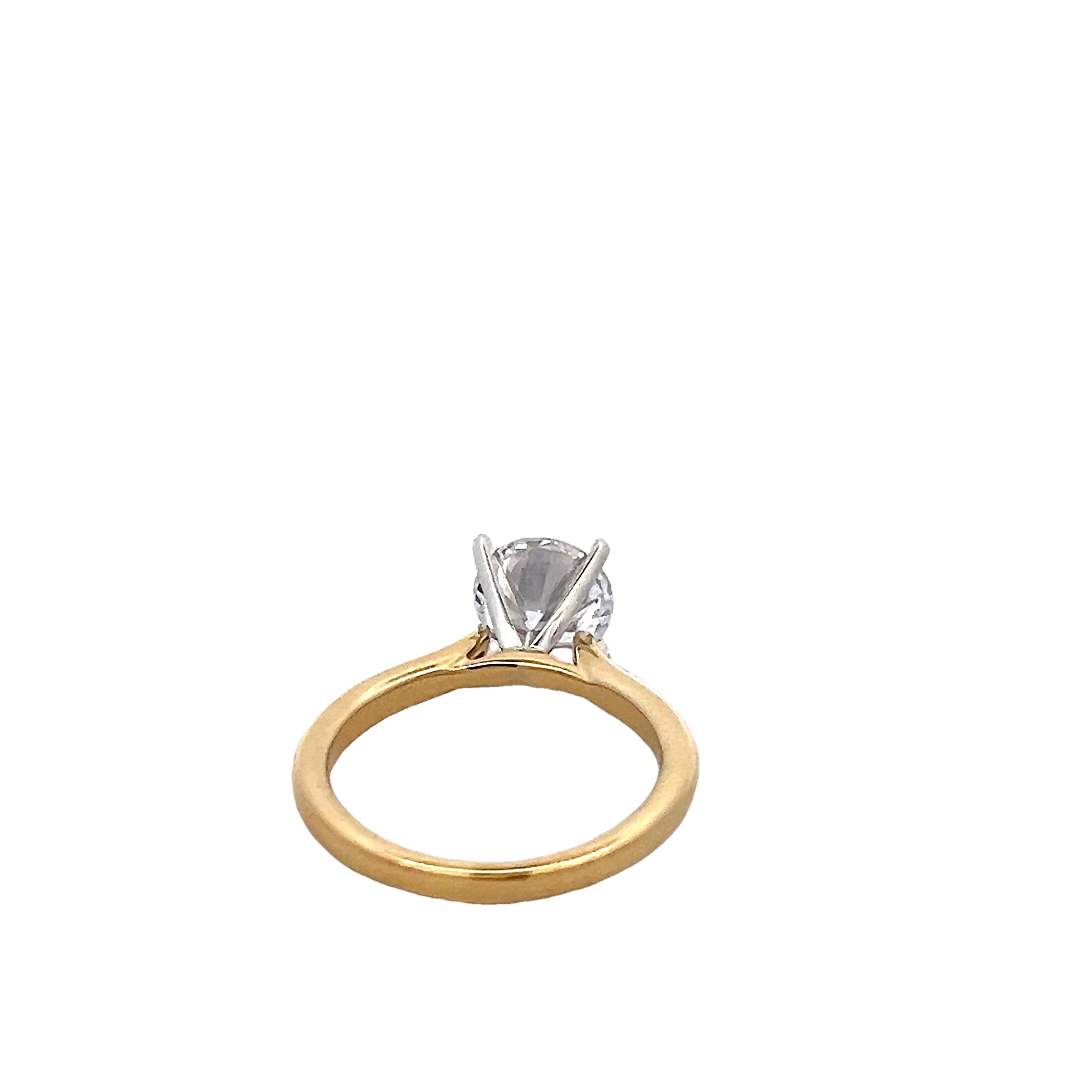 14k Yellow Gold Solitaire Semi Mount Engagement Ring