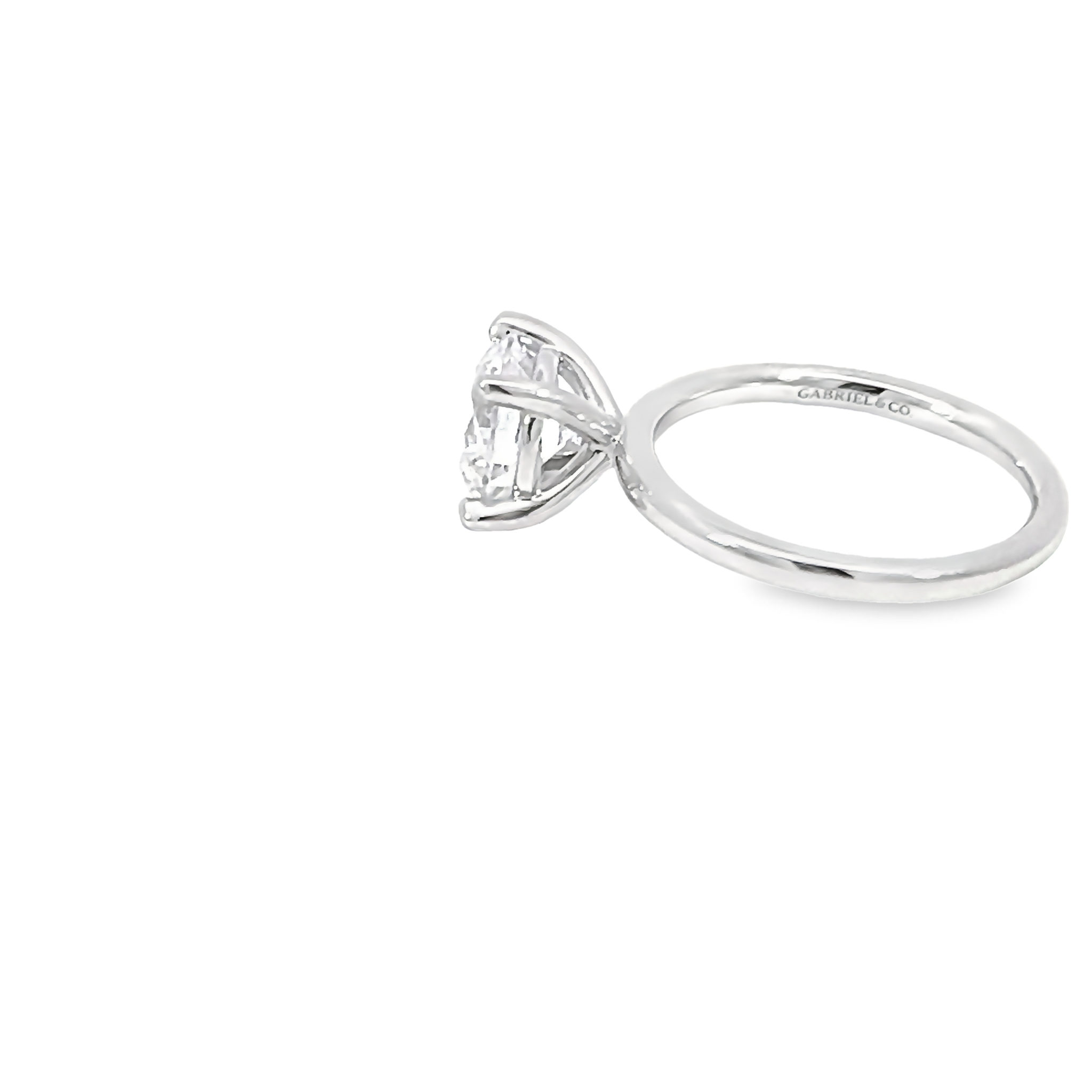 14k White Gold Solitaire Semi-mount