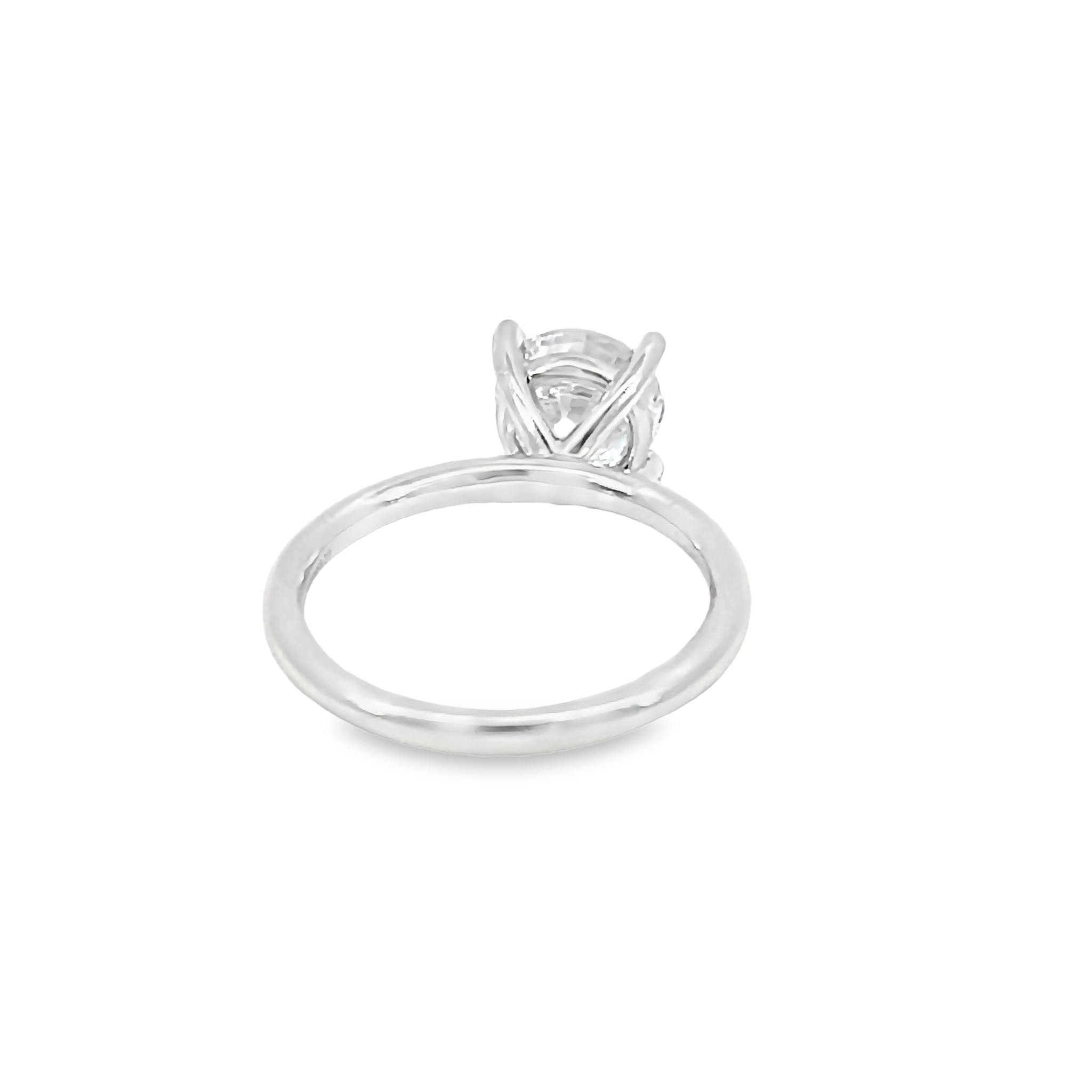 14k White Gold Solitaire Semi-mount