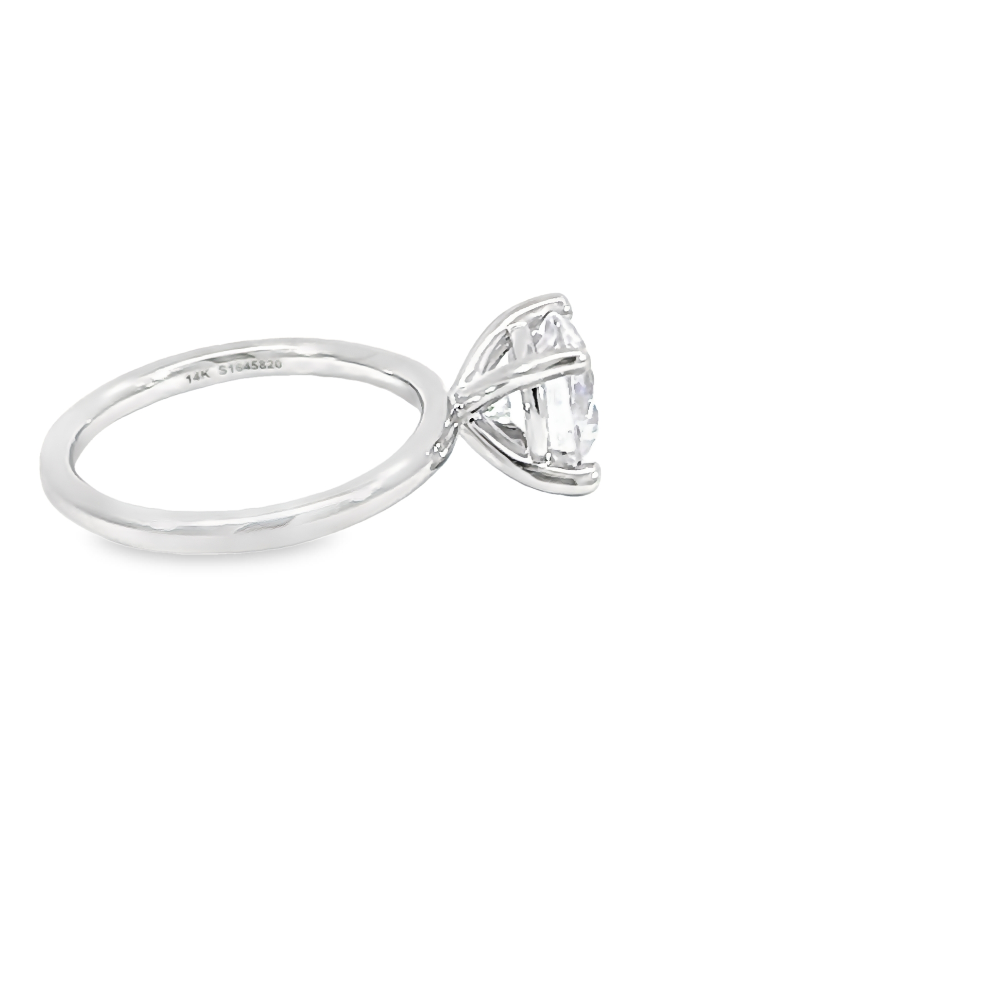 14k White Gold Solitaire Semi-mount