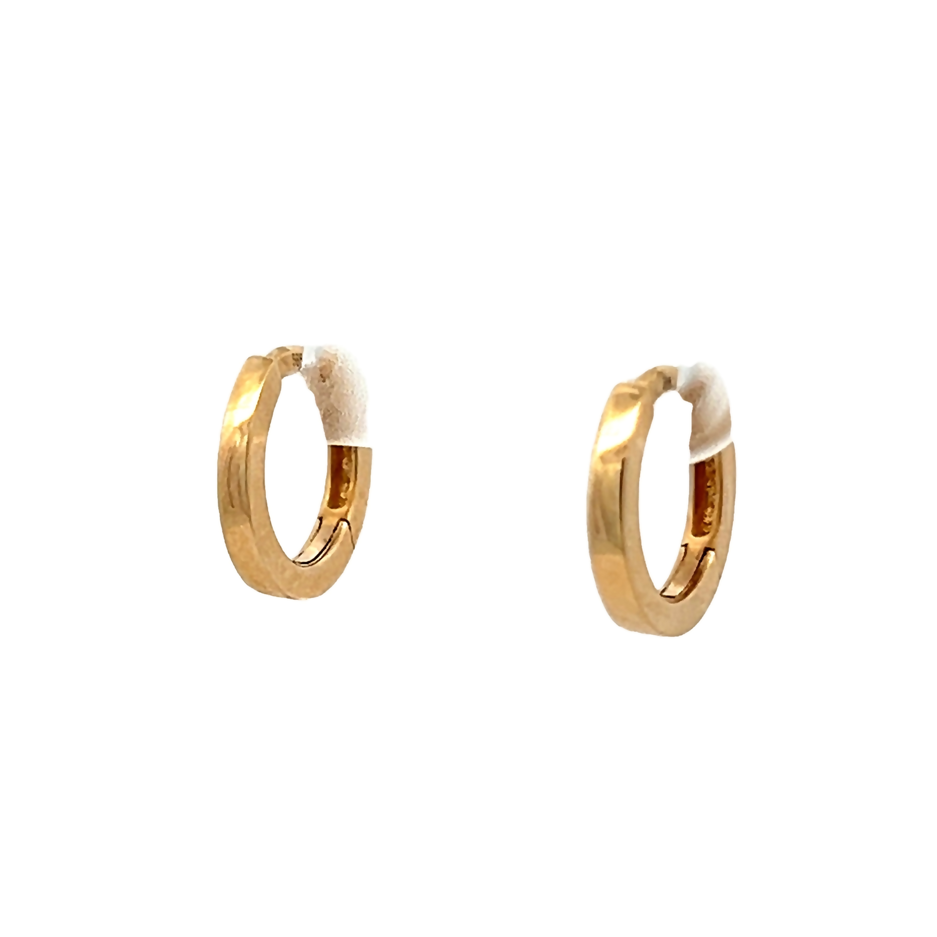 14k Yellow Gold Huggie Hoops