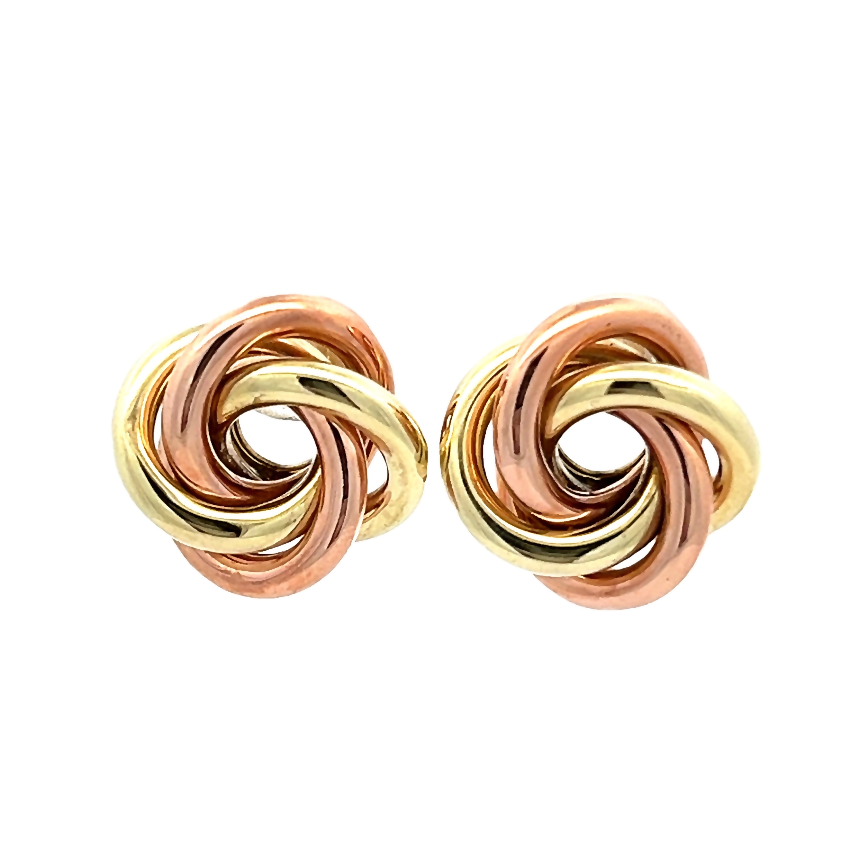 14k Yellow Gold Knot Stud Earrings