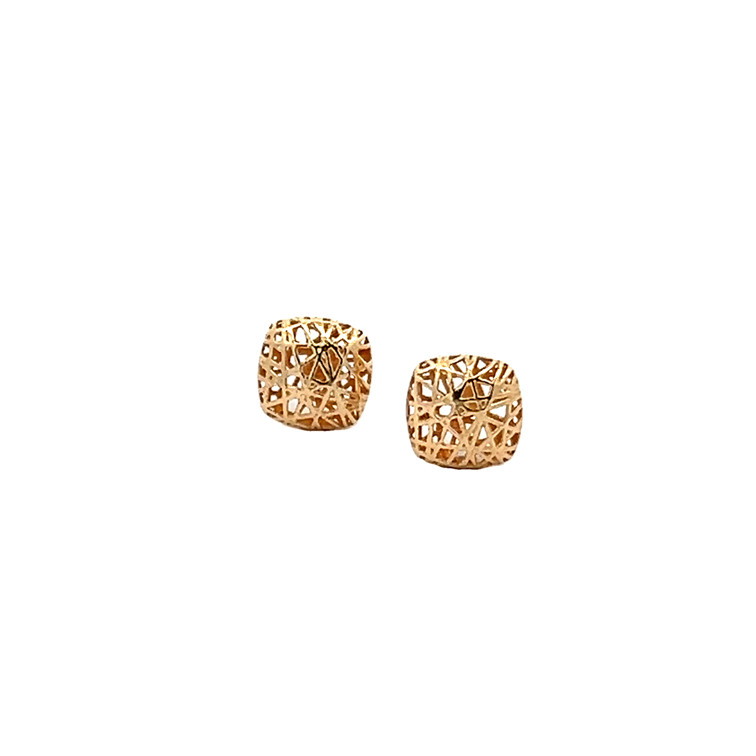 14k Yellow Gold Laser Dangle Earrings