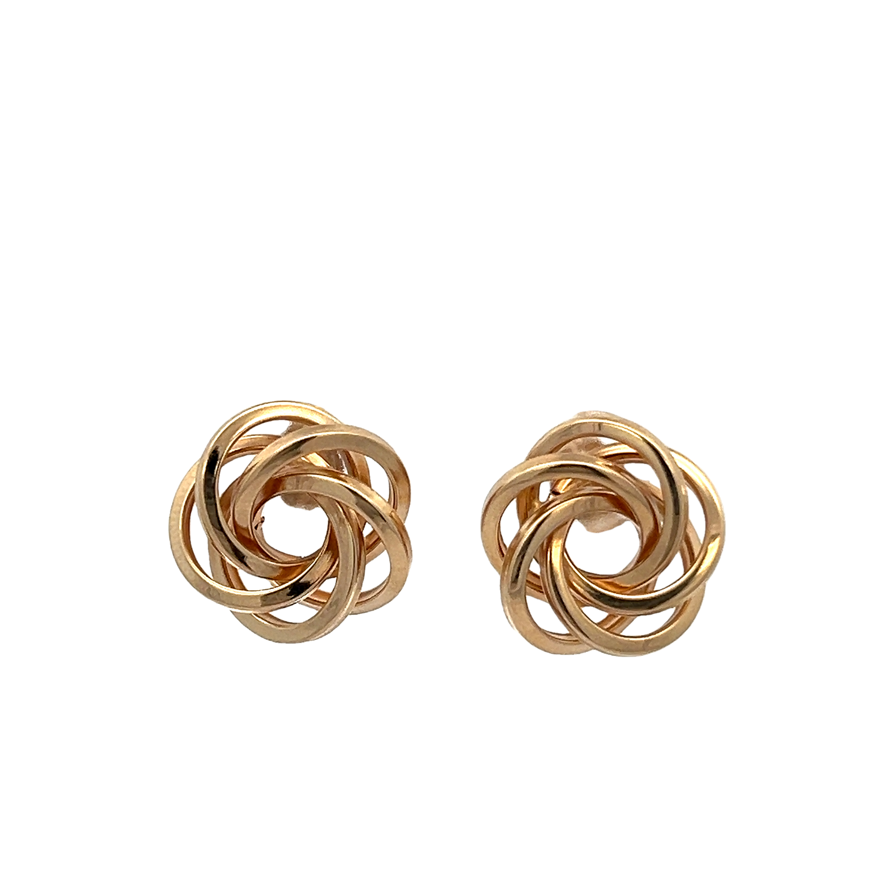 14k Yellow Gold Twisted Knot Earrings