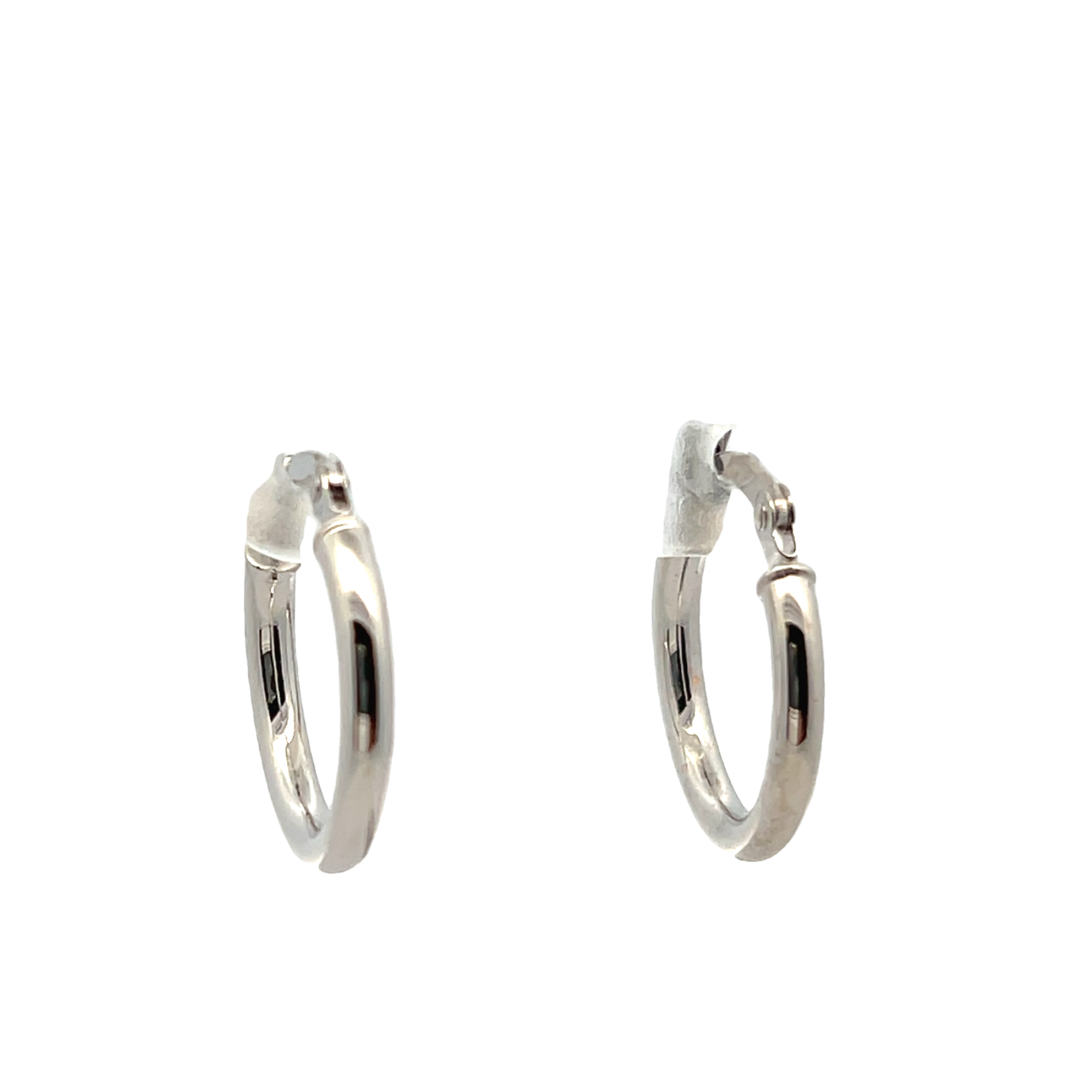 14k White Gold Small Hoop Earrings