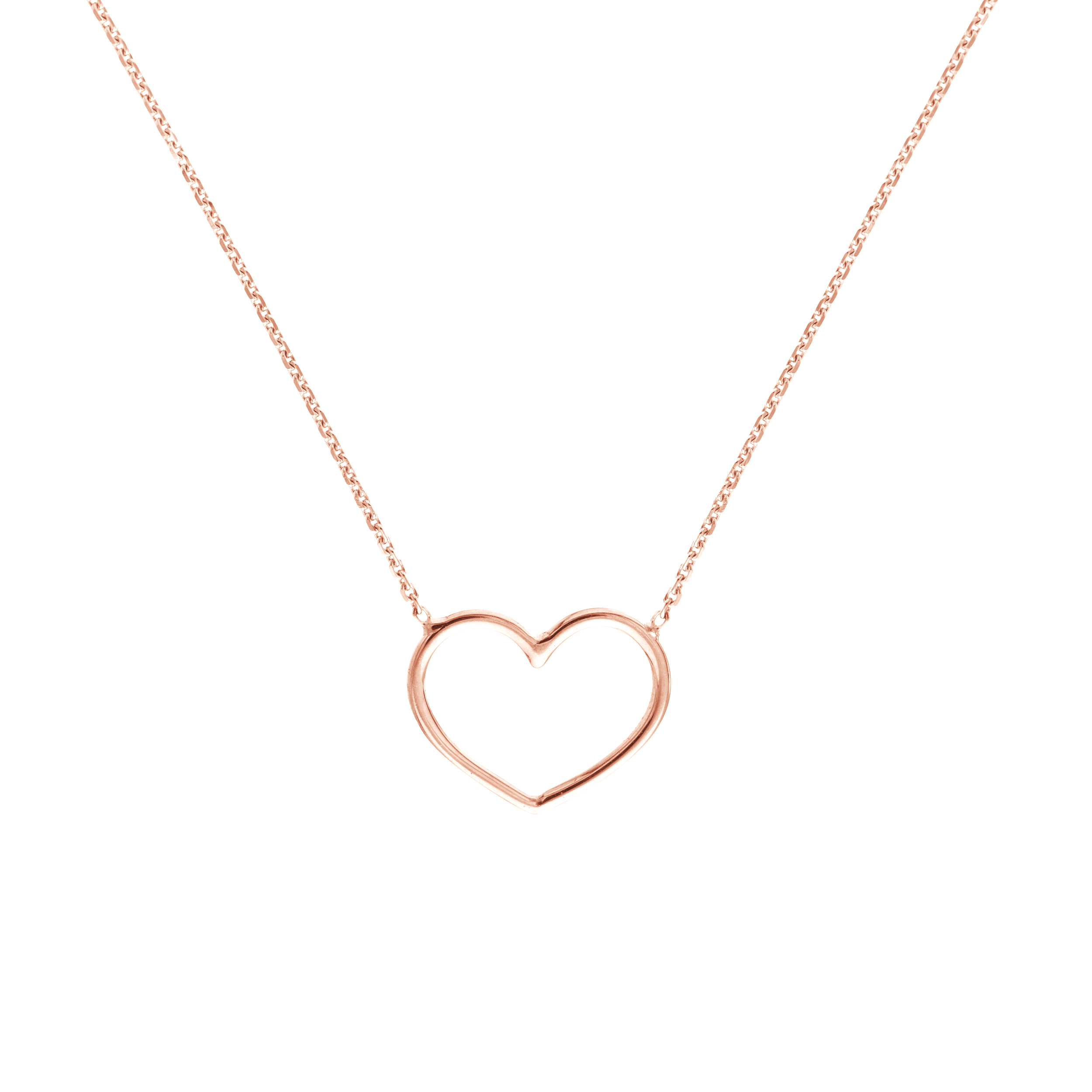 14k Rose Gold Heart Necklace