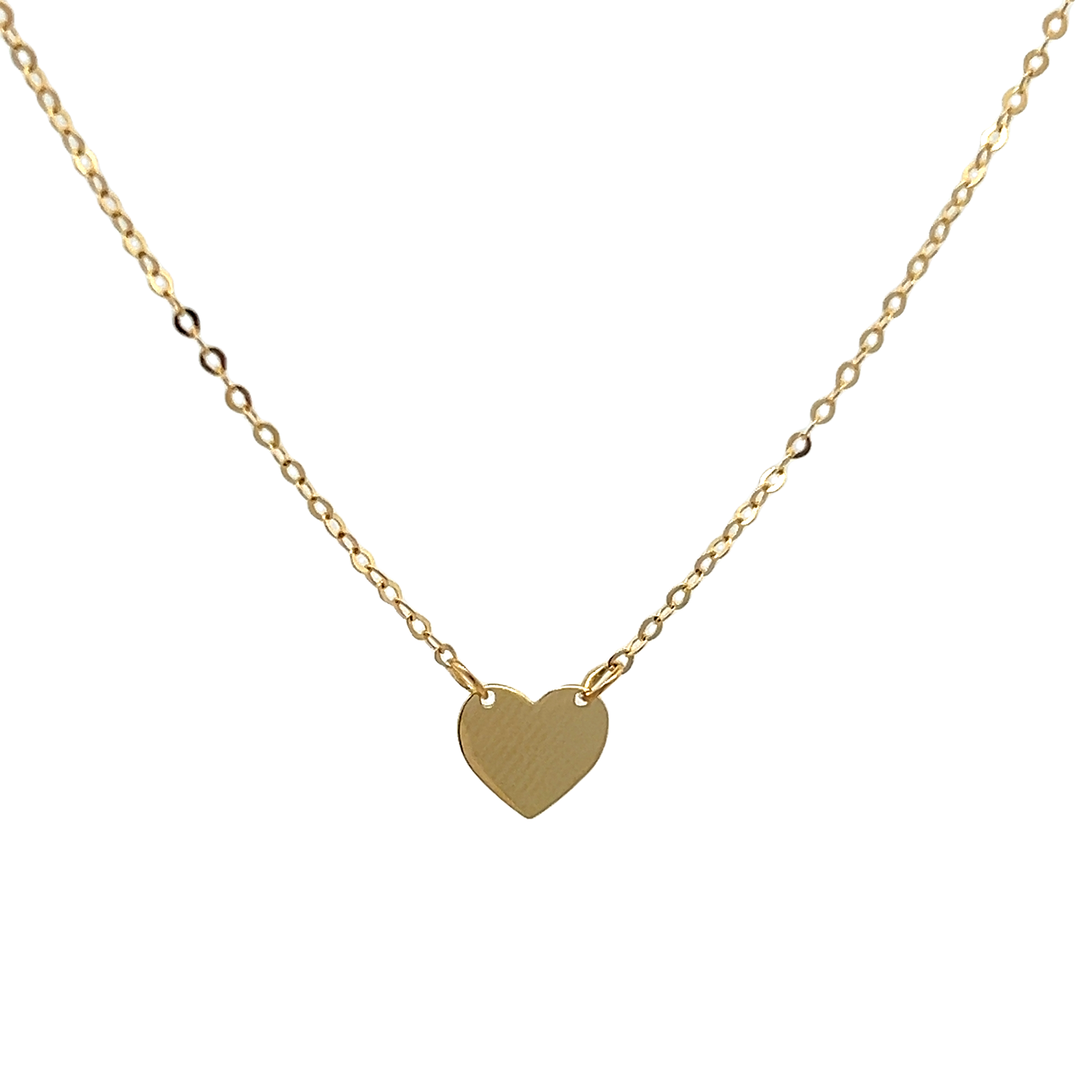 14k Yellow Gold Heart Necklace