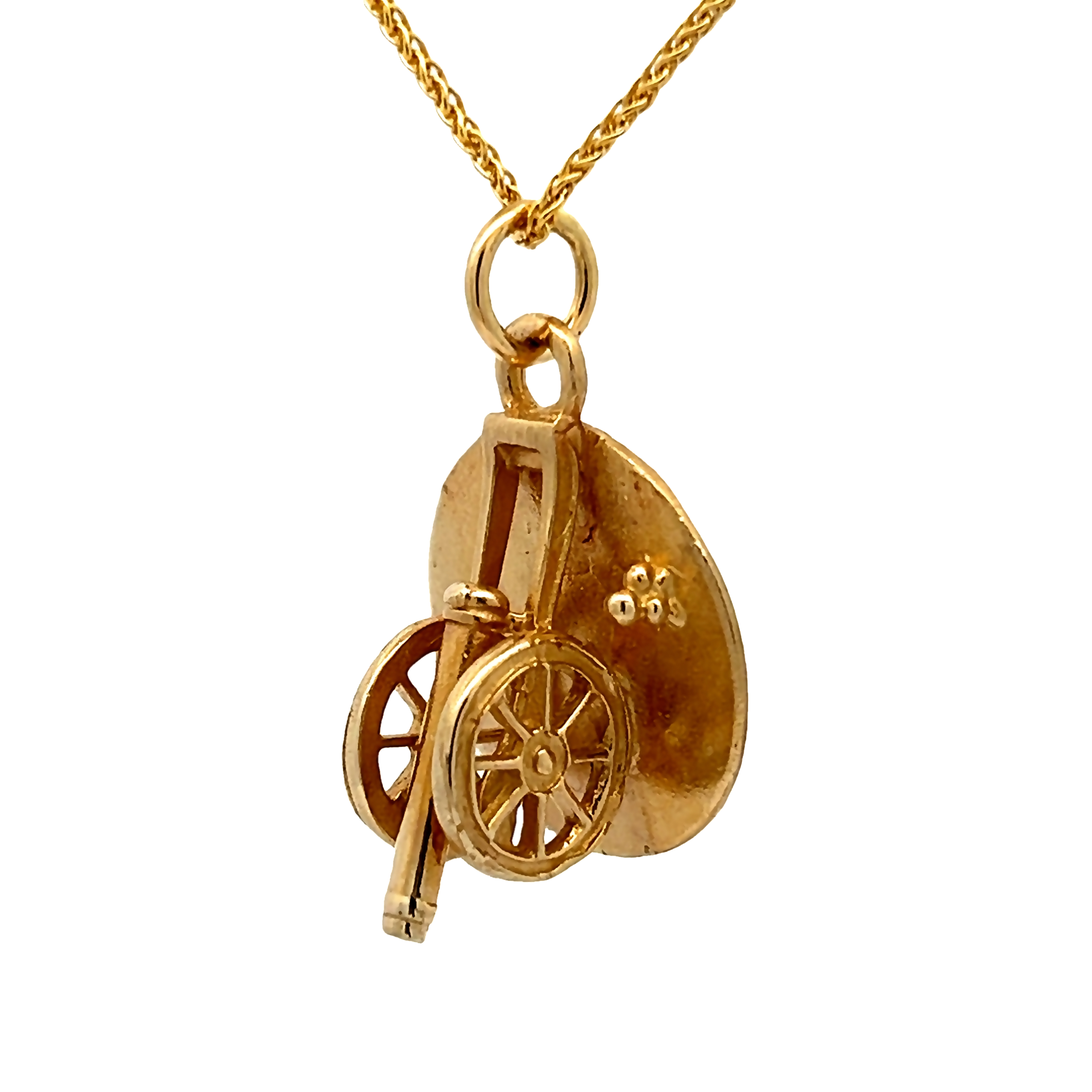 14k Yellow Gold Cannon Charm
