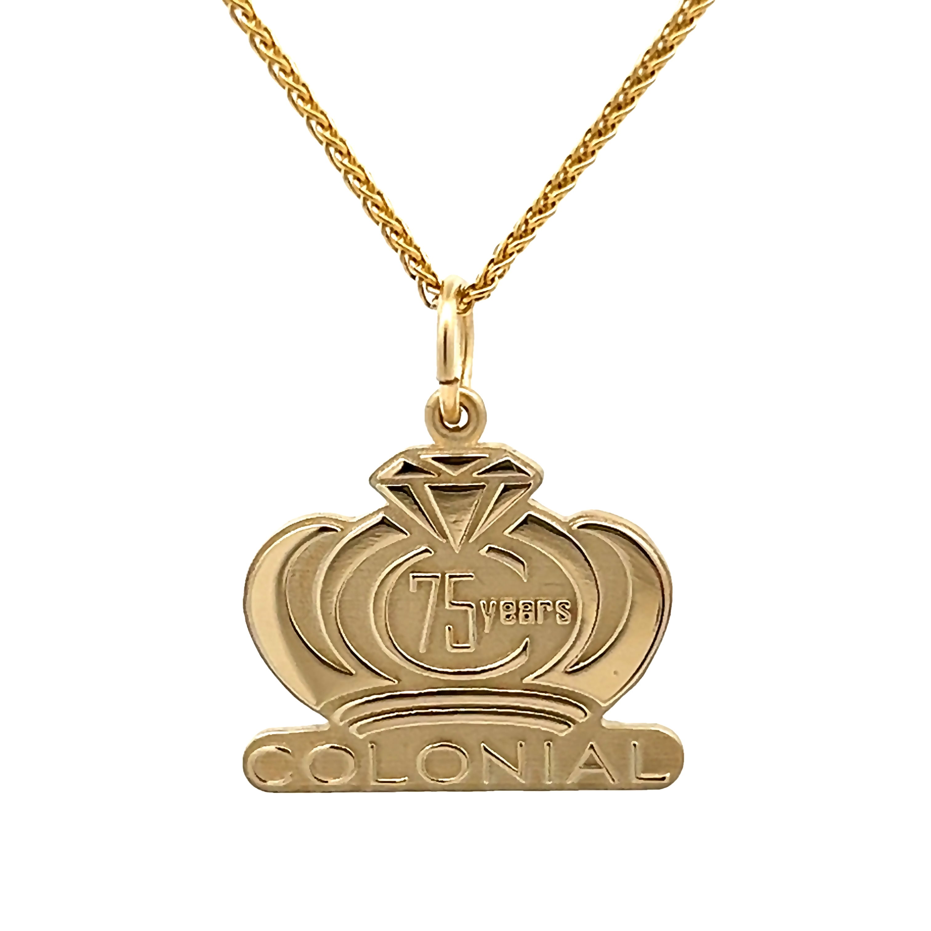 14k Yellow Gold 75th Anniversary Charm