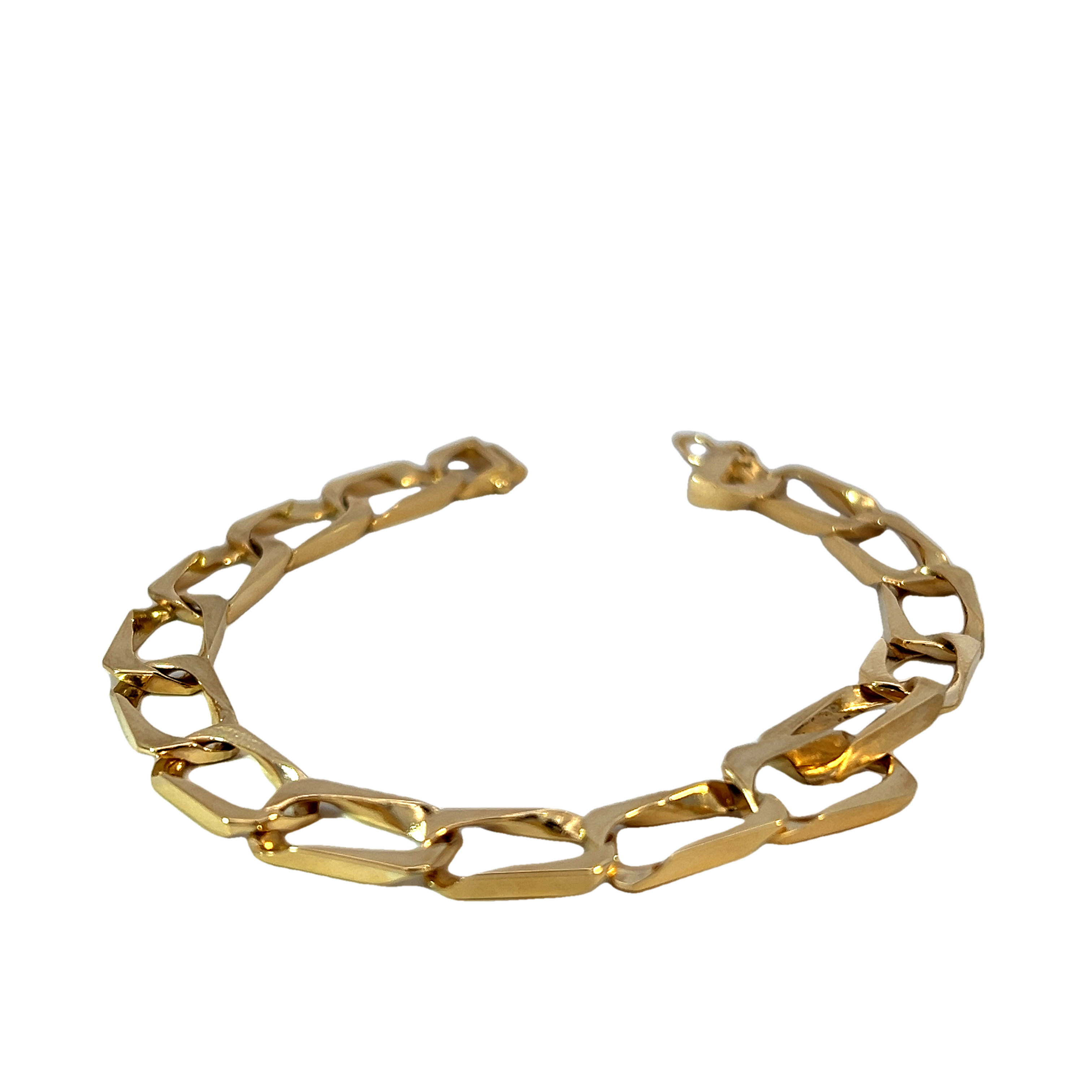 14k Yellow Gold Open Link Bracelet