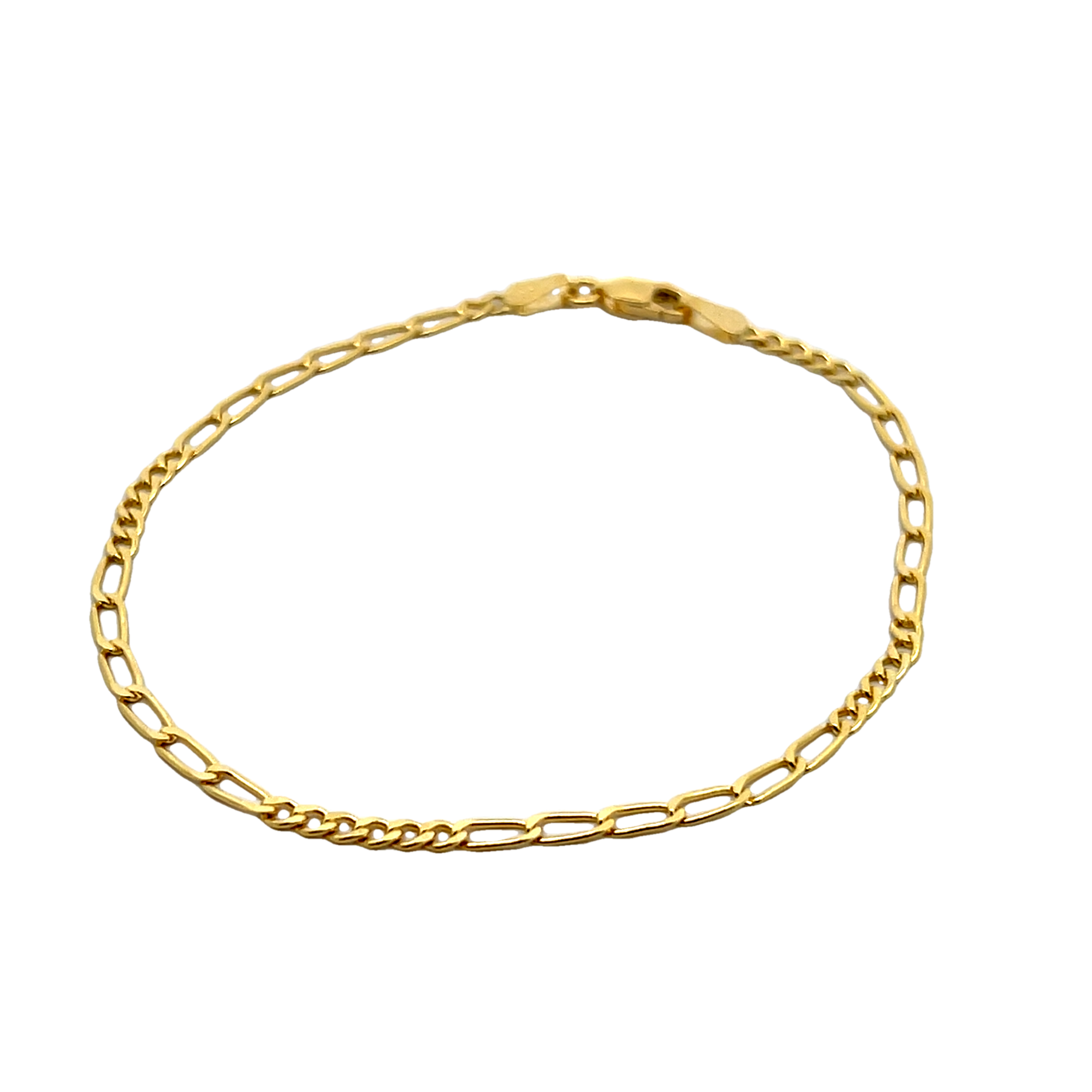 14k Yellow Gold Figaro Bracelet