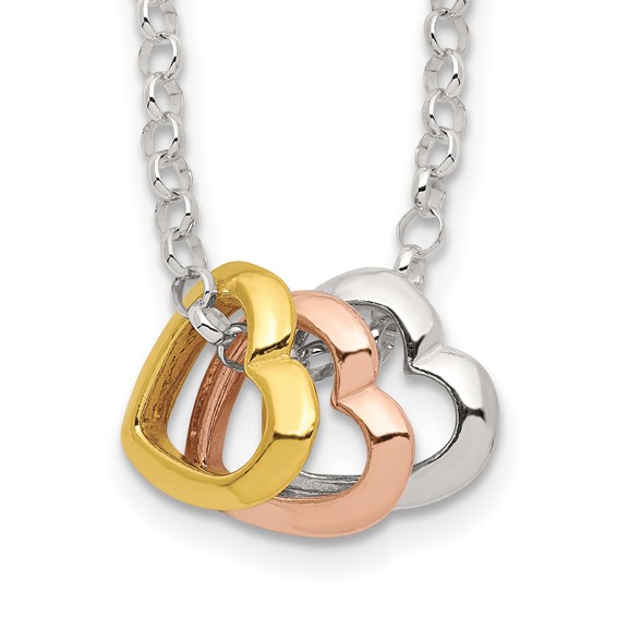gretchen triple heart necklace • generations - EFYTAL Jewelry