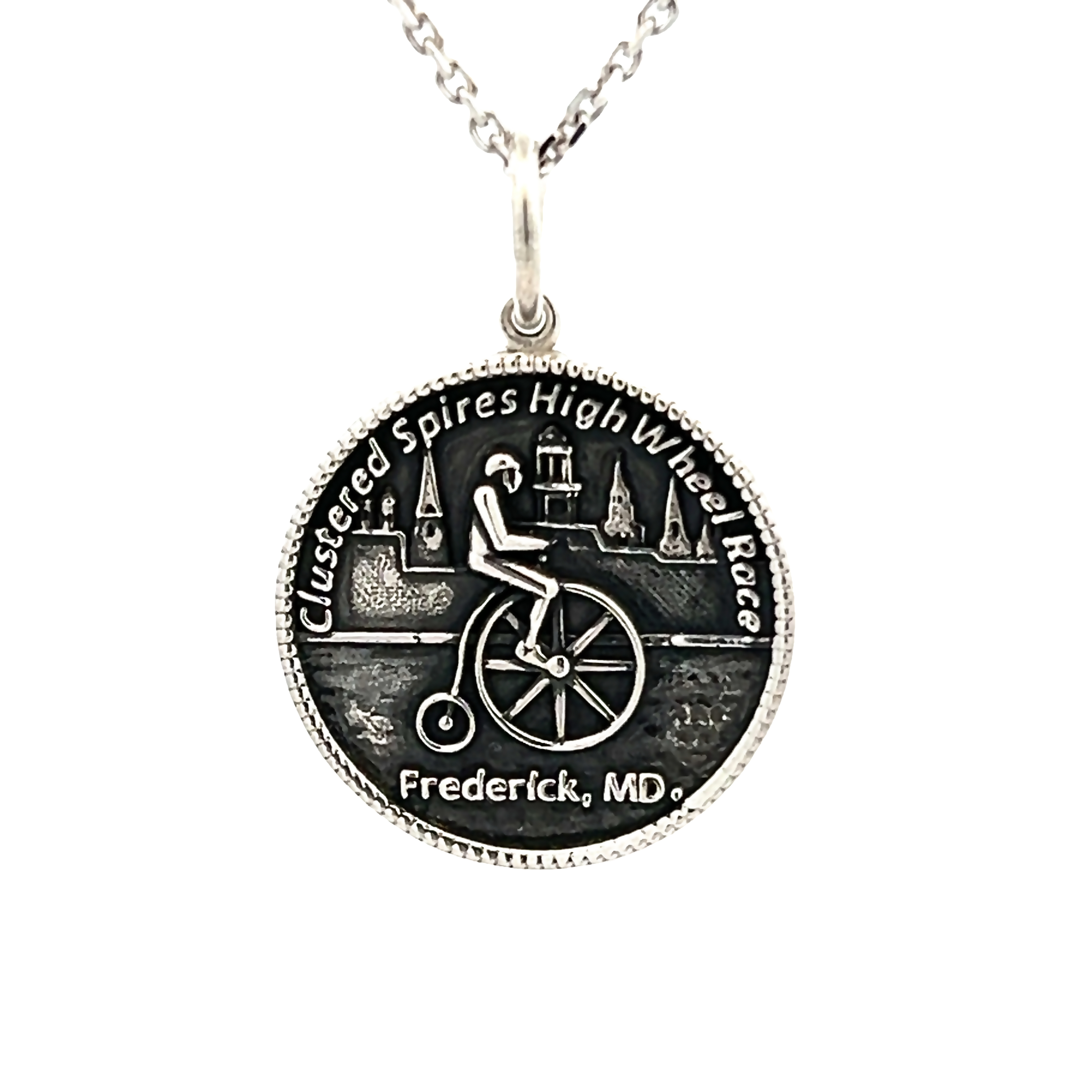 Sterling High Wheel Race Charm