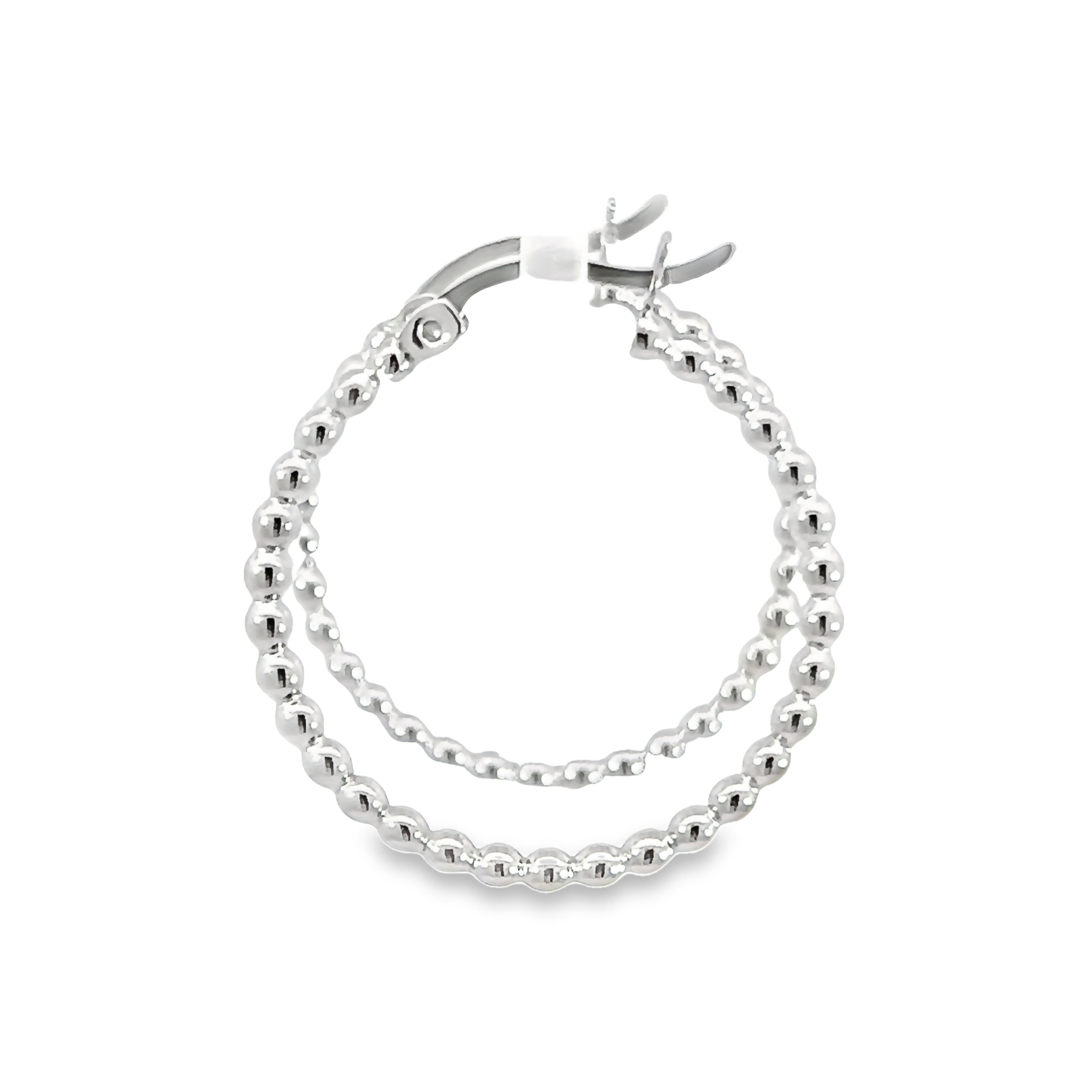 Silver Bubble Hoop Earrings