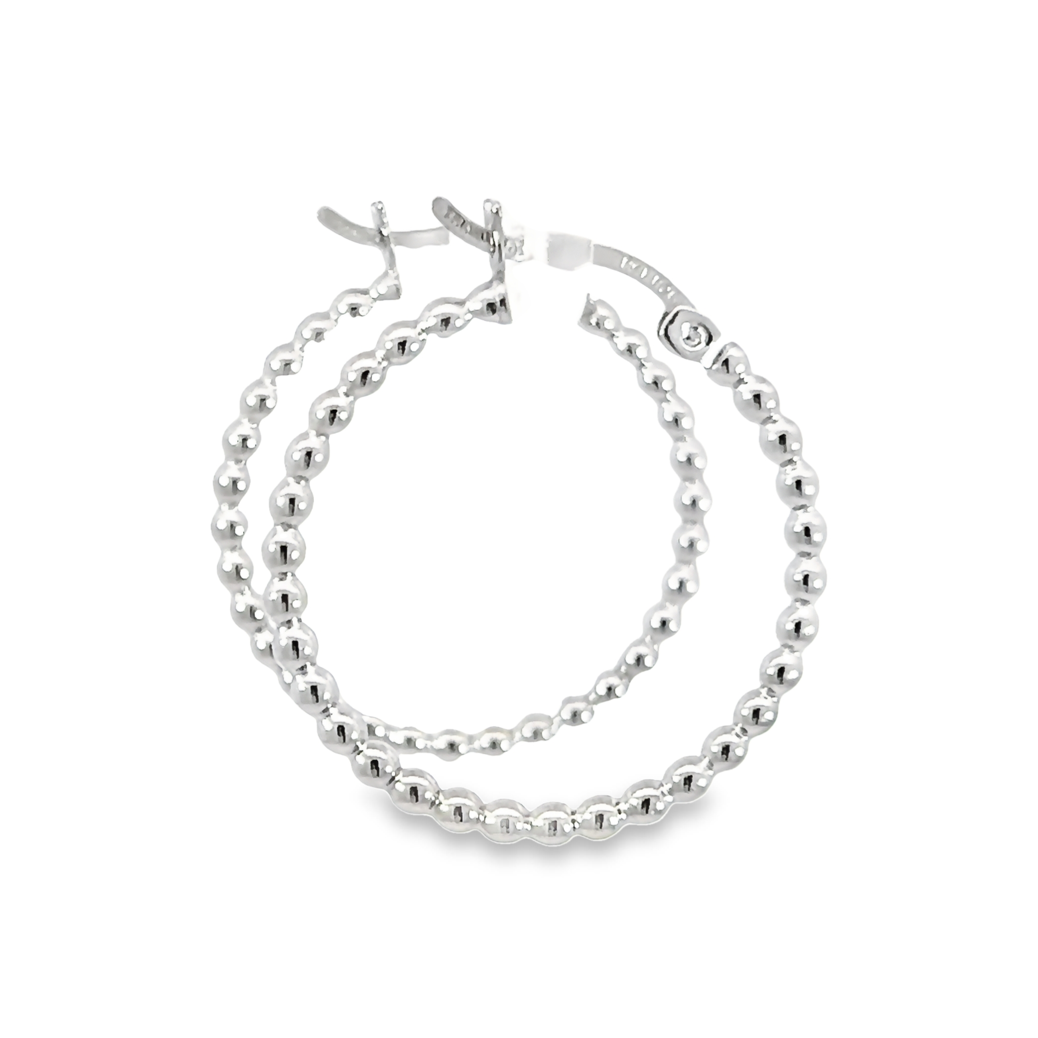 Silver Bubble Hoop Earrings