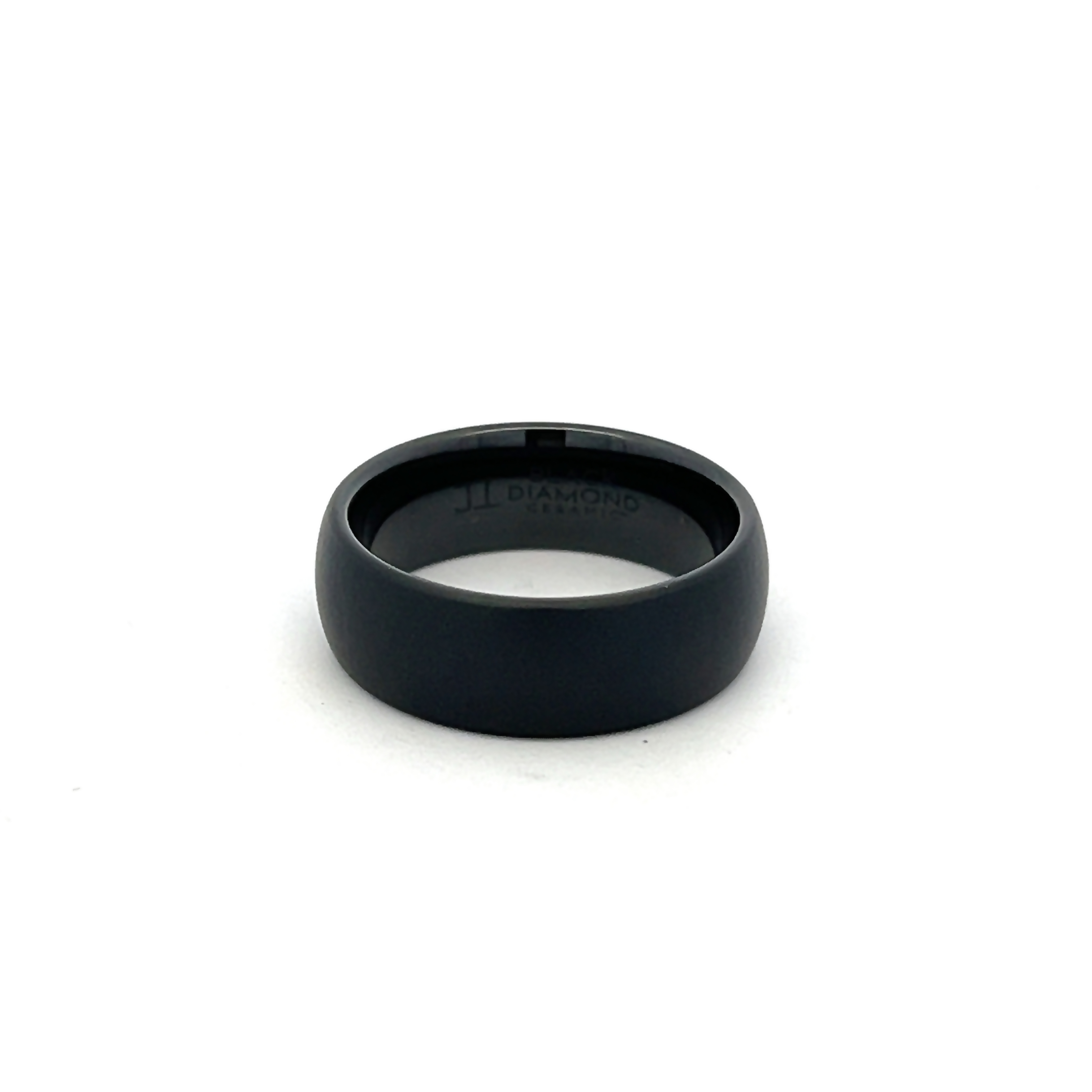 Black Diamond Ceramic Mens Wedding Band