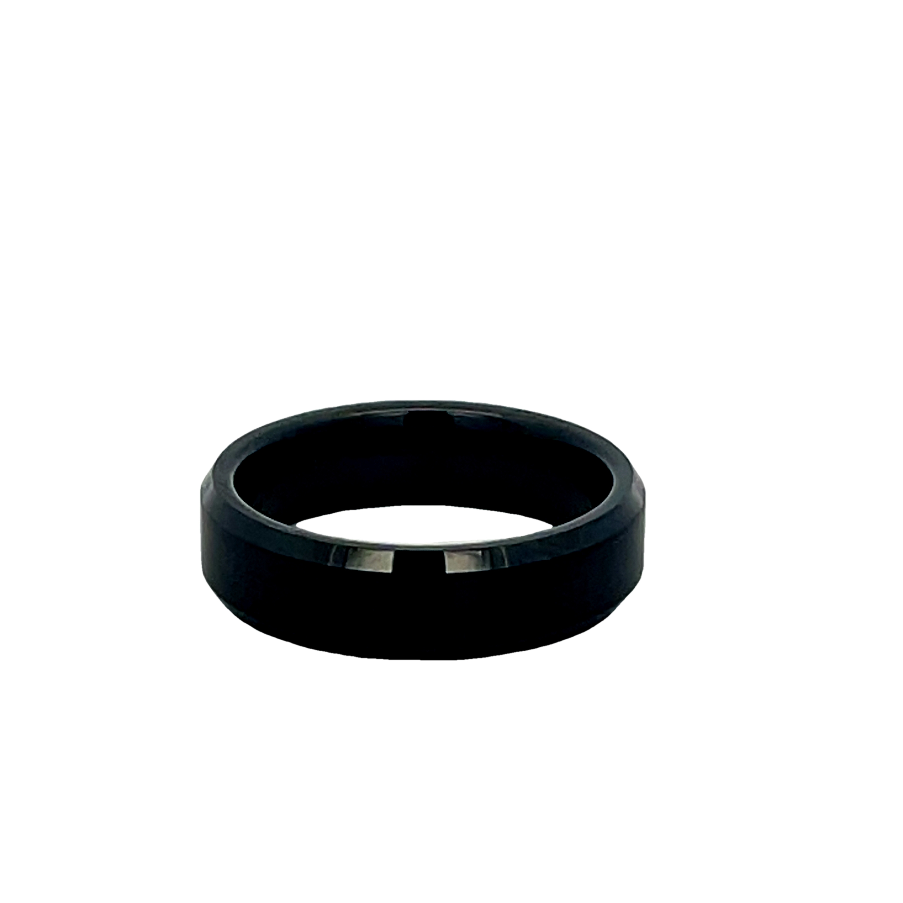 6mm Black Diamond Ceramic Wedding Band