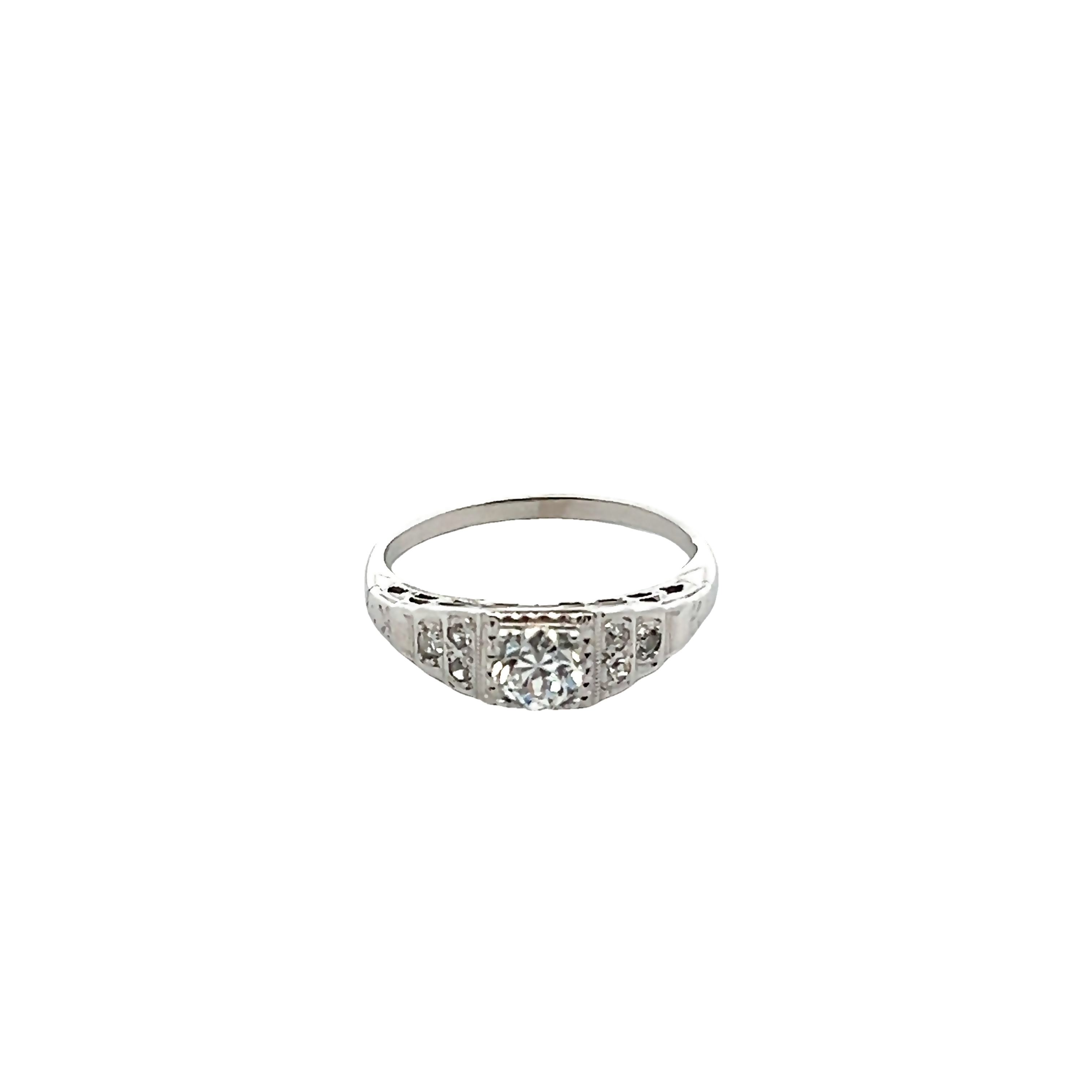 18k White Gold Engagement Ring