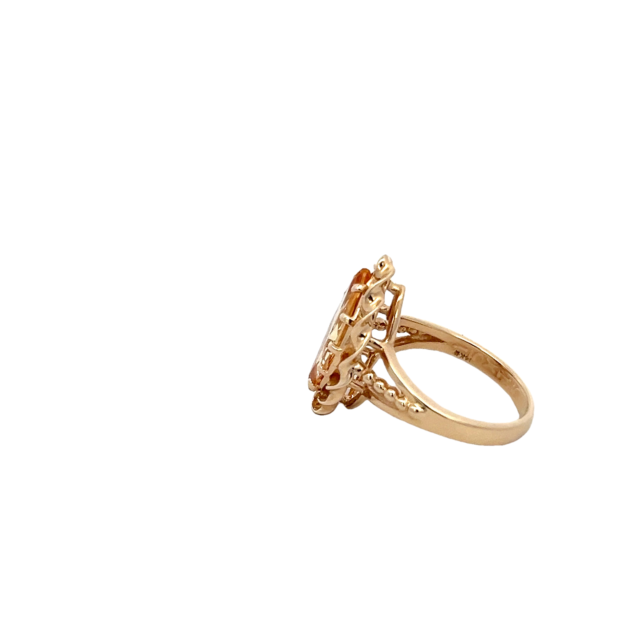 14k Yellow Gold Citrine Ring