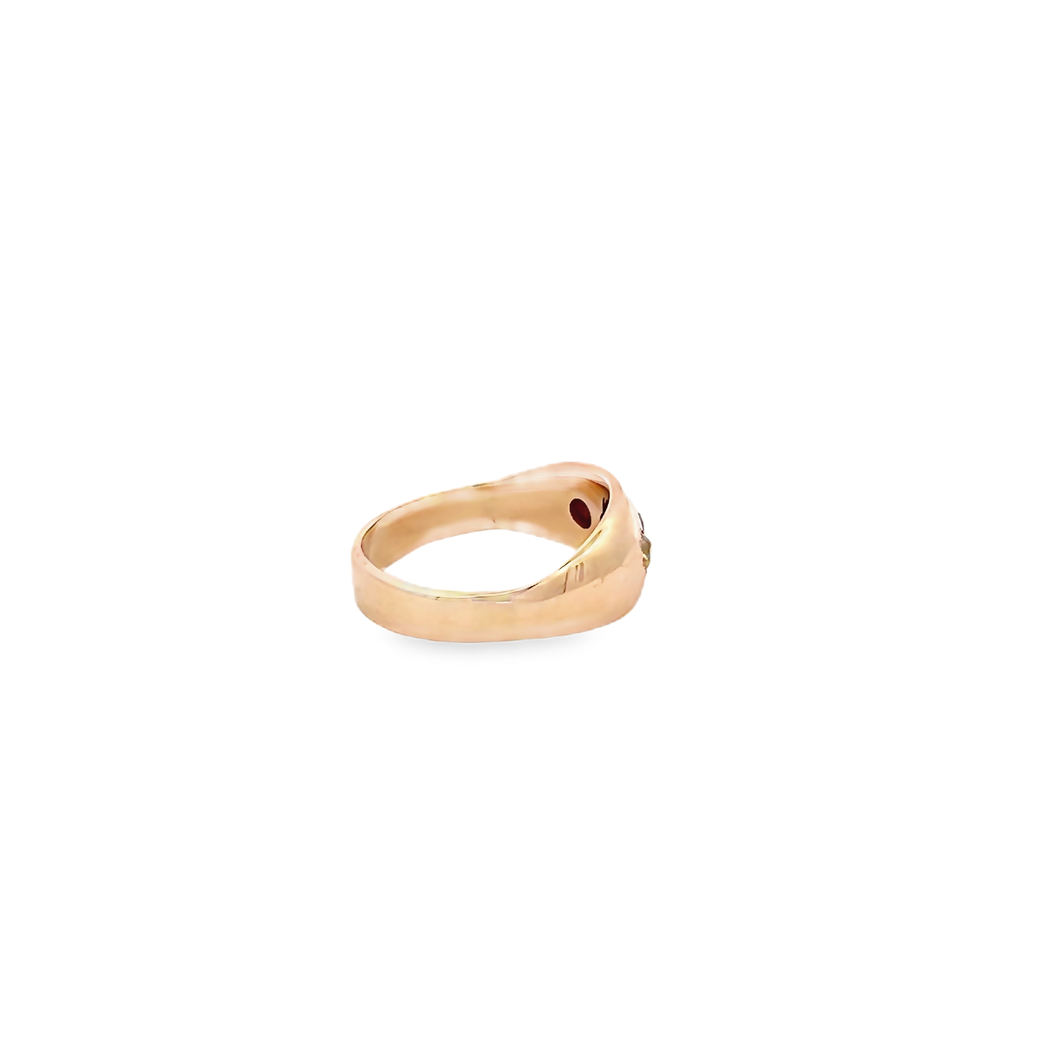 14k Yellow Gold Dome Diamond Ring