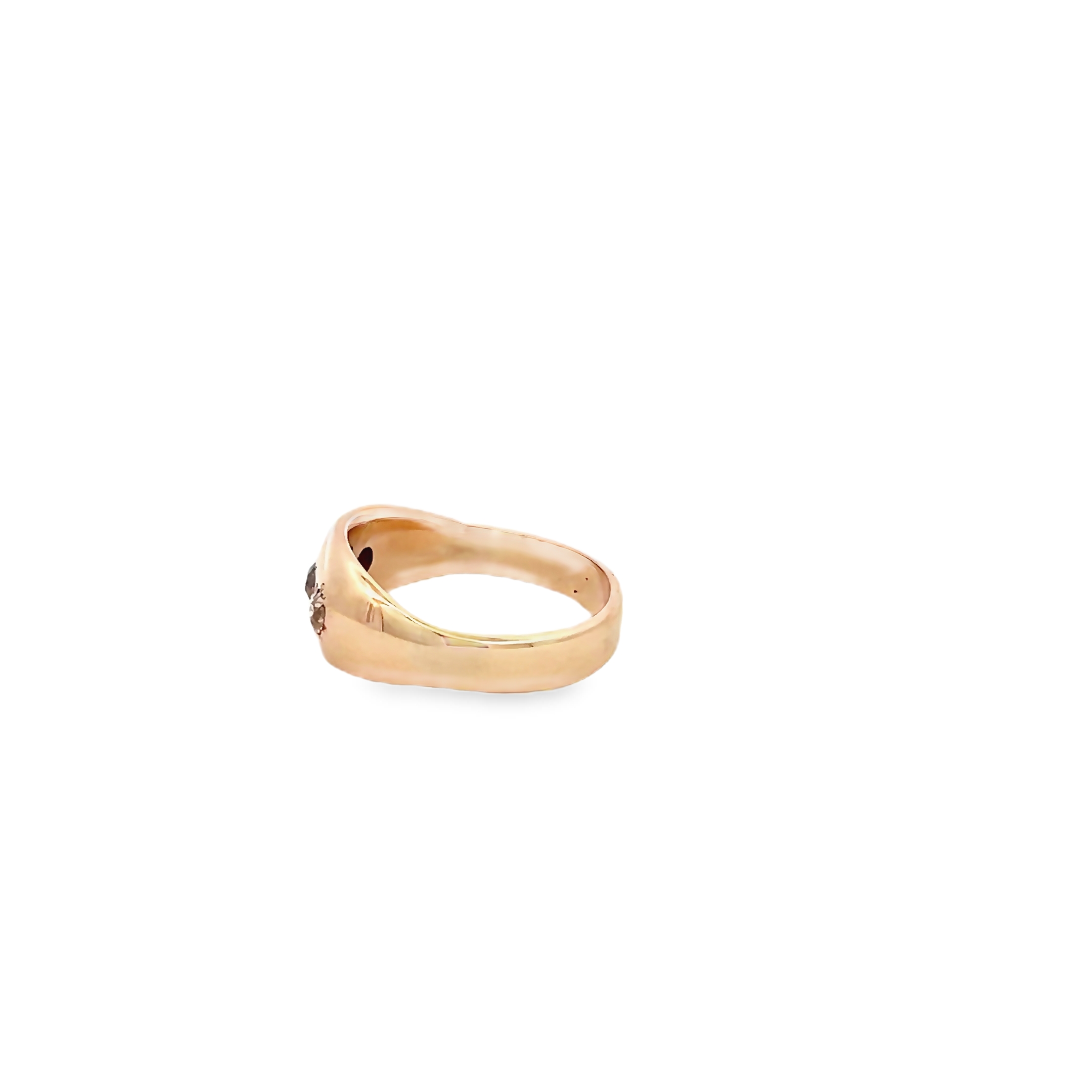 14k Yellow Gold Dome Diamond Ring