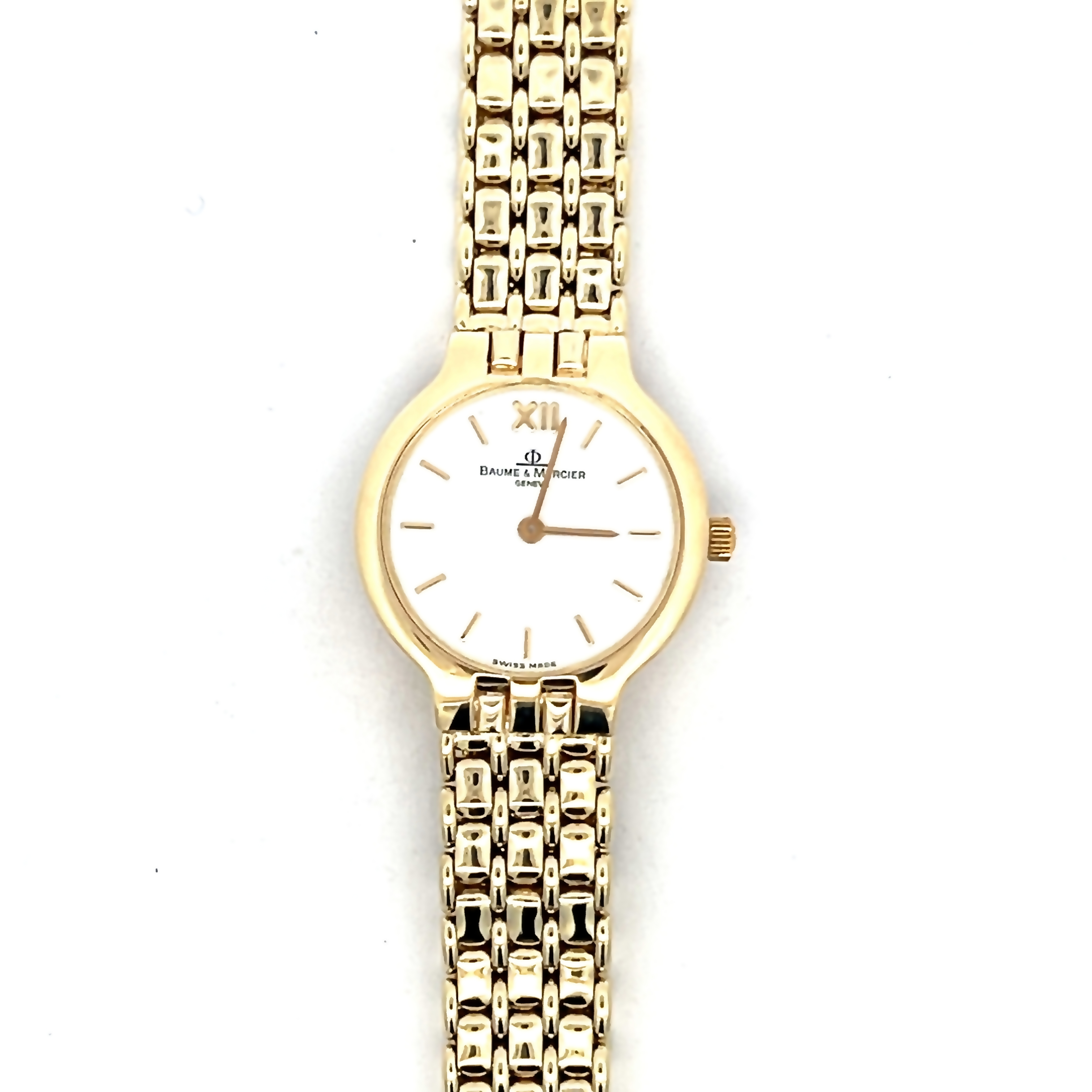 14k Yellow Gold Mesh Bracelet Watch