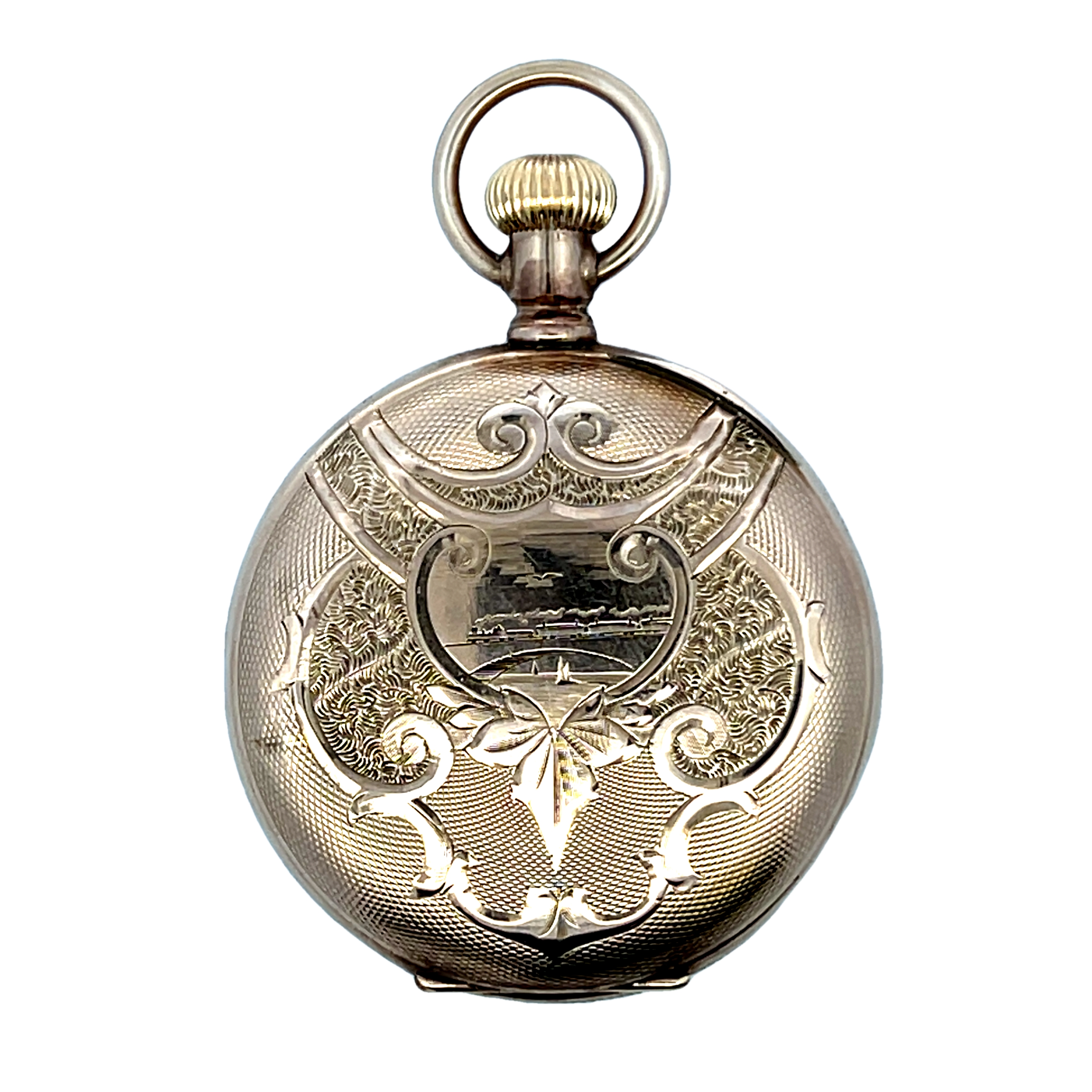 Waltham Engraved Closed Case Pocket Watch