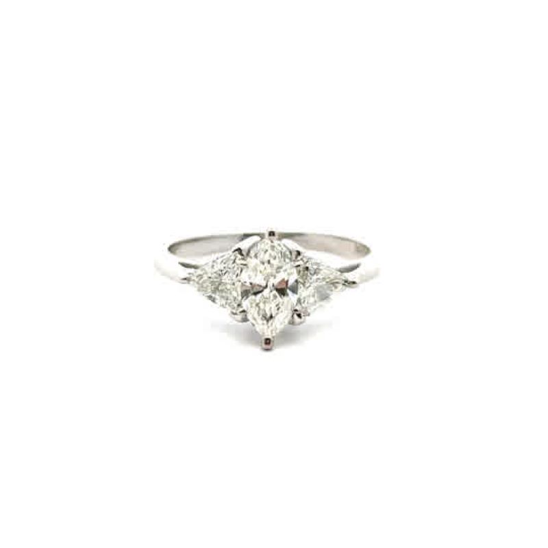 14k White Gold Diamond Engagement Ring