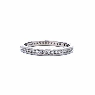 14k White Gold Diamond Eternity Wedding Band