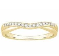 14k Yellow Gold Diamond Wedding Band