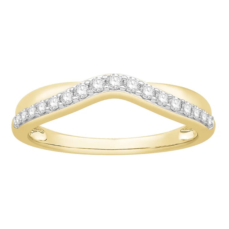 14k Yellow Gold Diamond Wedding Band