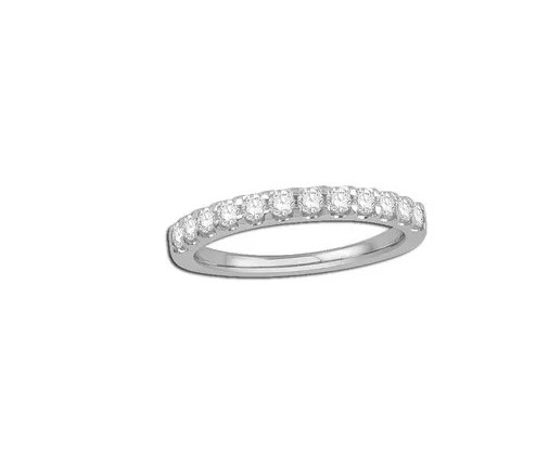 14k White Gold Half Anniversary Wedding Band