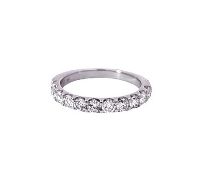 14k White Gold Anniversary Wedding Band