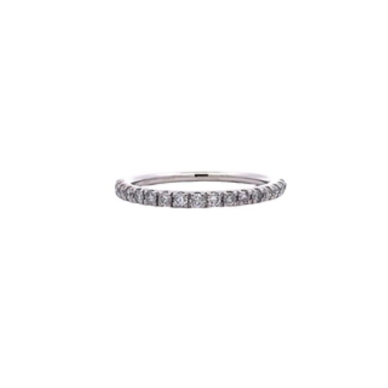 14k White Gold Diamond Anniversary Wedding Band