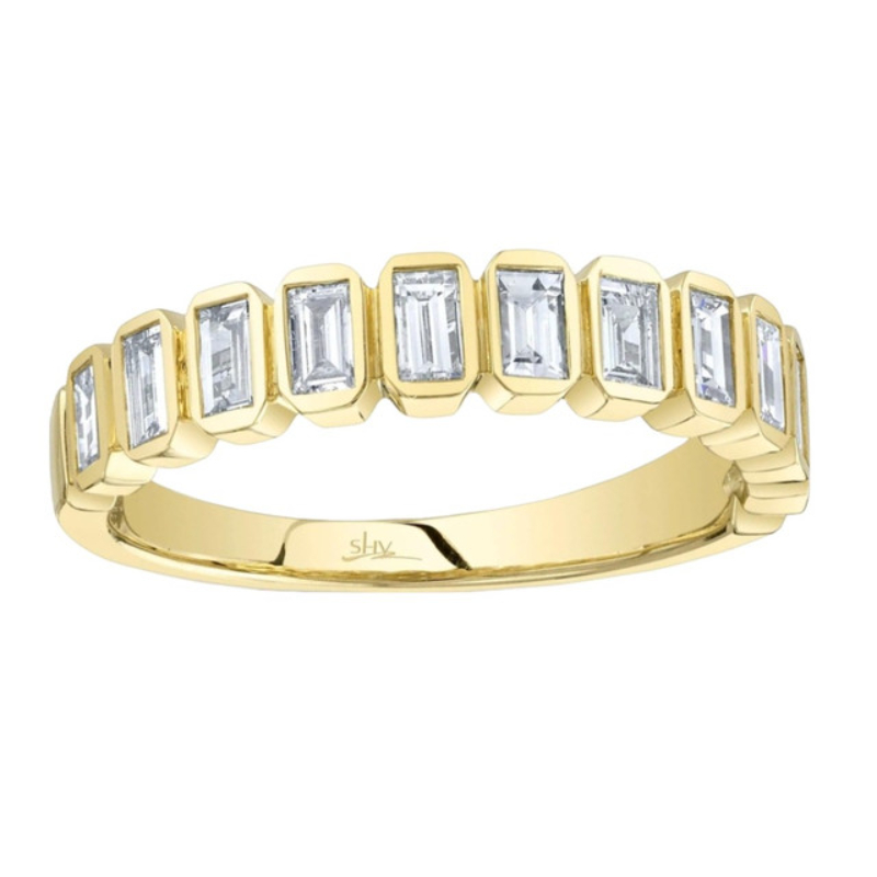 14k Yellow Gold Diamond Wedding Band