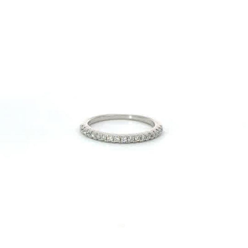 14k White Gold Diamond Wedding Band