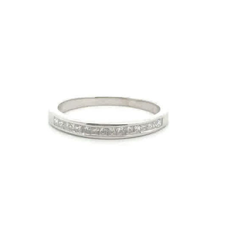 14k White Gold Annivesary Wedding Band