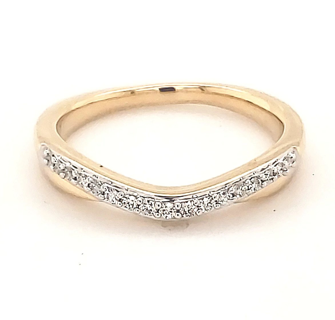 14k Yellow Gold Diamond Wedding Band