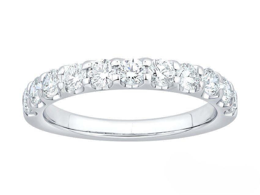 14k White Gold Diamond Anniversary Wedding Band