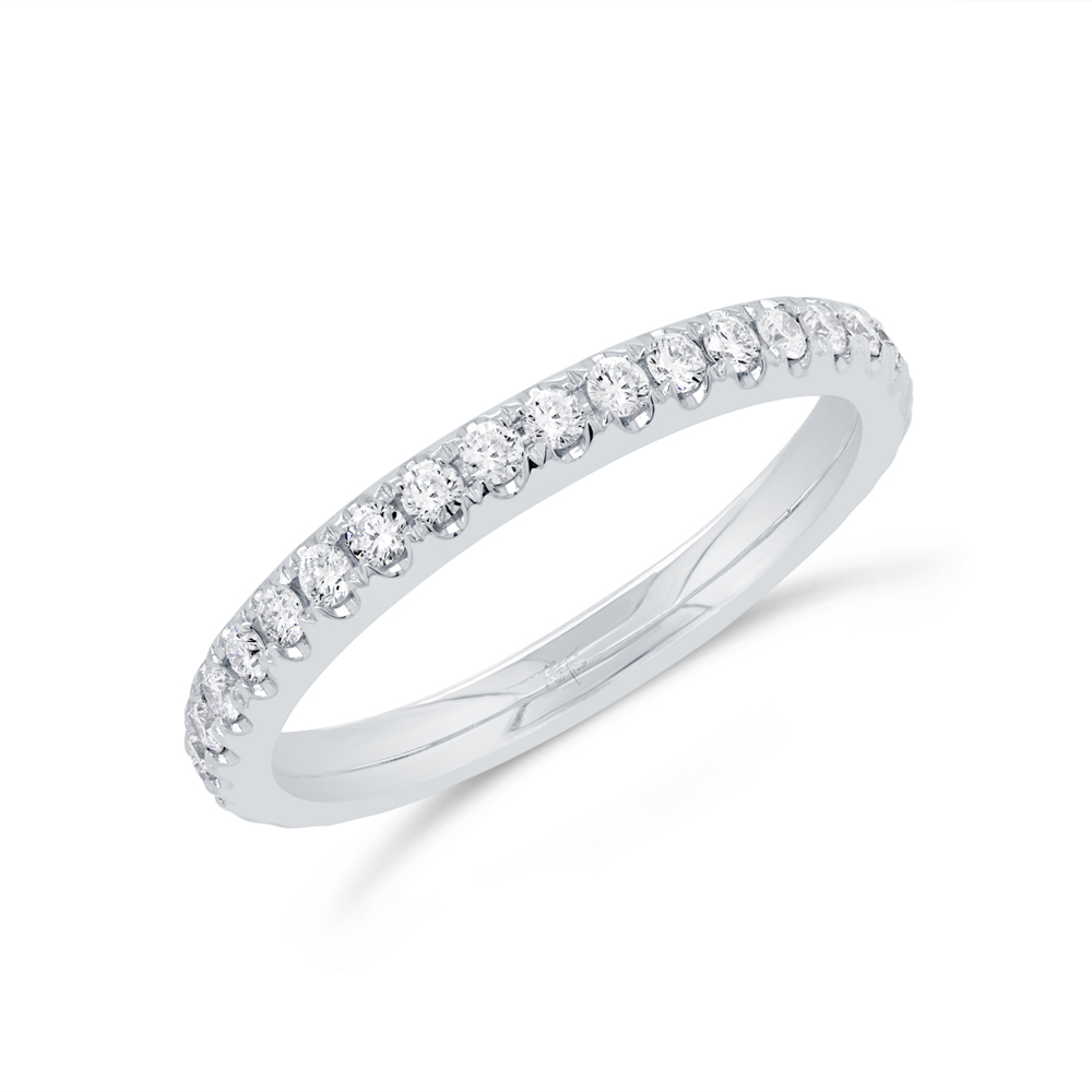 14k White Gold Diamond Anniversary Wedding Band