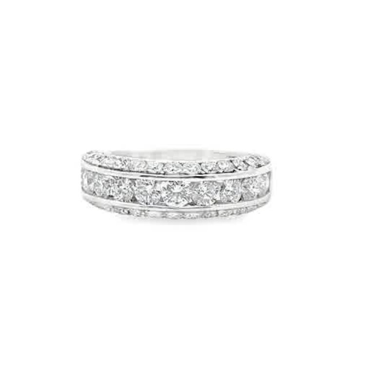 18k White Gold Diamond Anniversary Ring