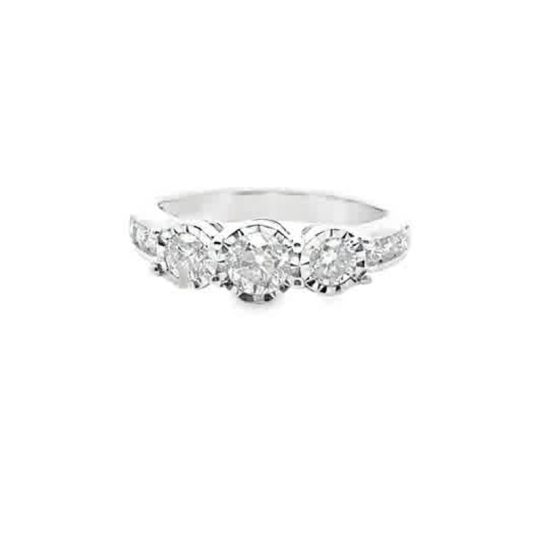 14k White Gold Diamond Ring