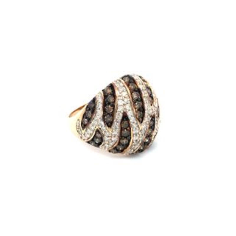 14k Yellow Gold Chocolate Diamond Ring