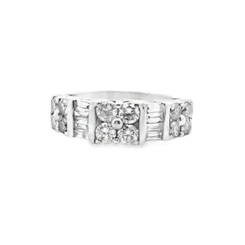 14k White Gold Diamond Ring