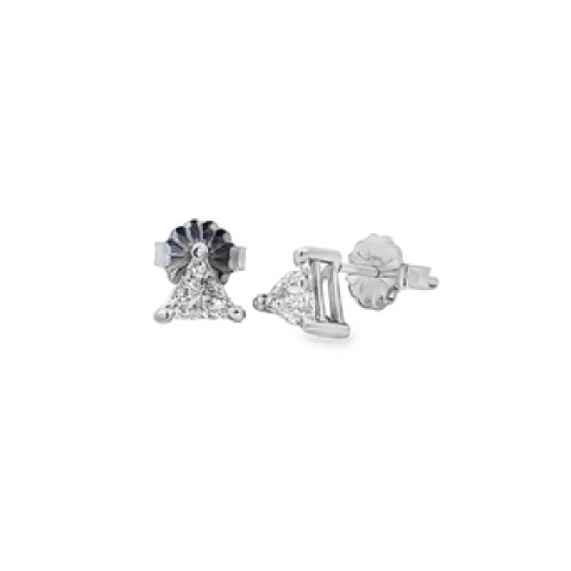 14k White Gold Diamond Earrings