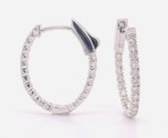 14k Diamond Hoop Earrings